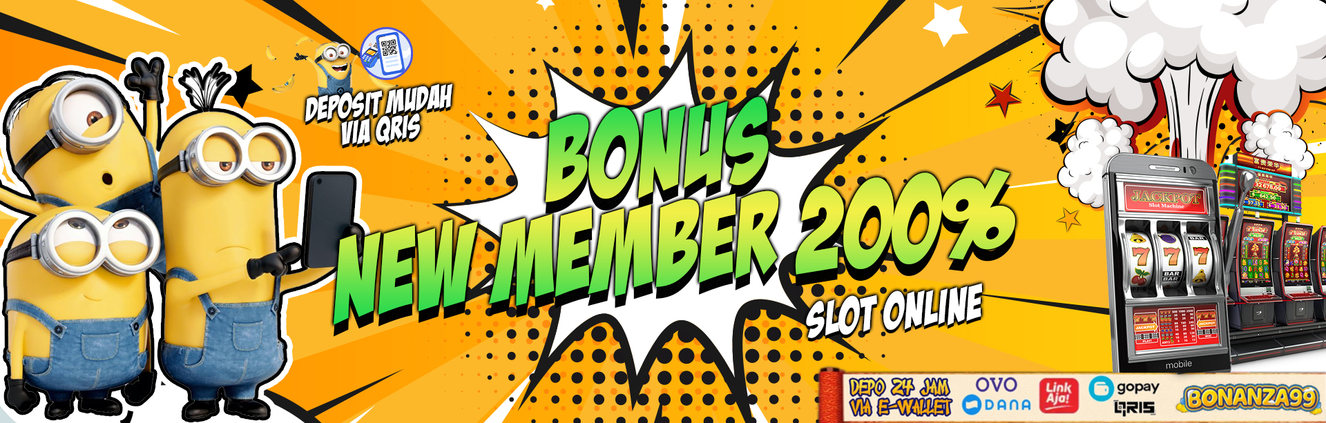 BONUS NEW MEMBER 200% SLOT ONLINE