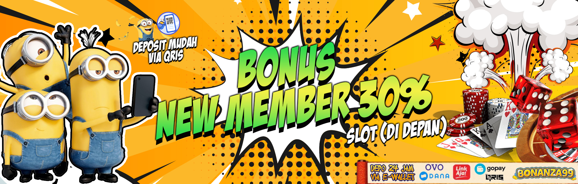 Bonus New Member 30% SLOT DI DEPAN