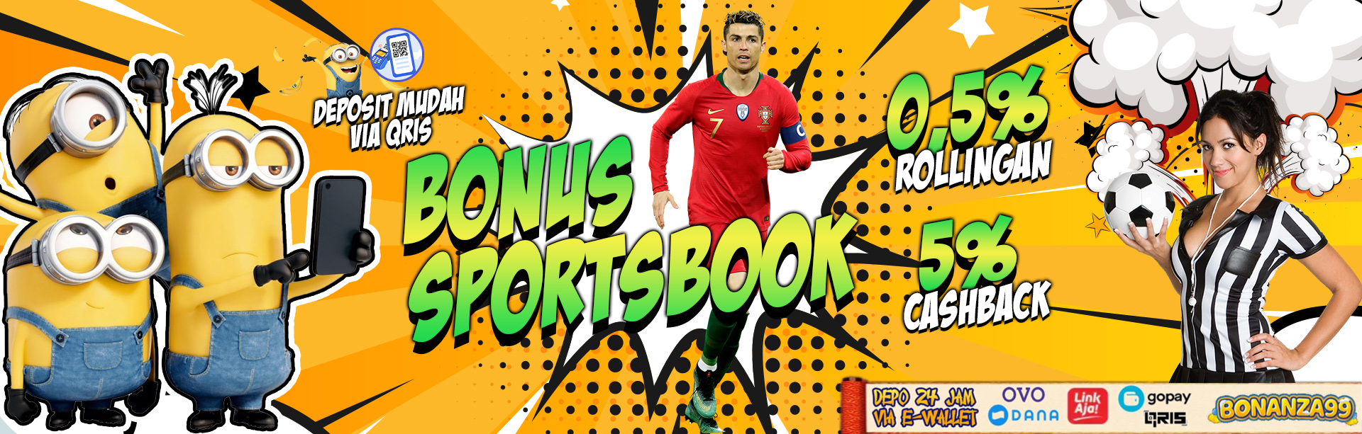 BONUS CASHBACK MINGGUAN 5% - 10% SPORTBOOK