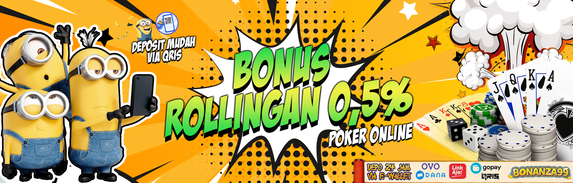Bonus Rollingan Poker Online 0.5%