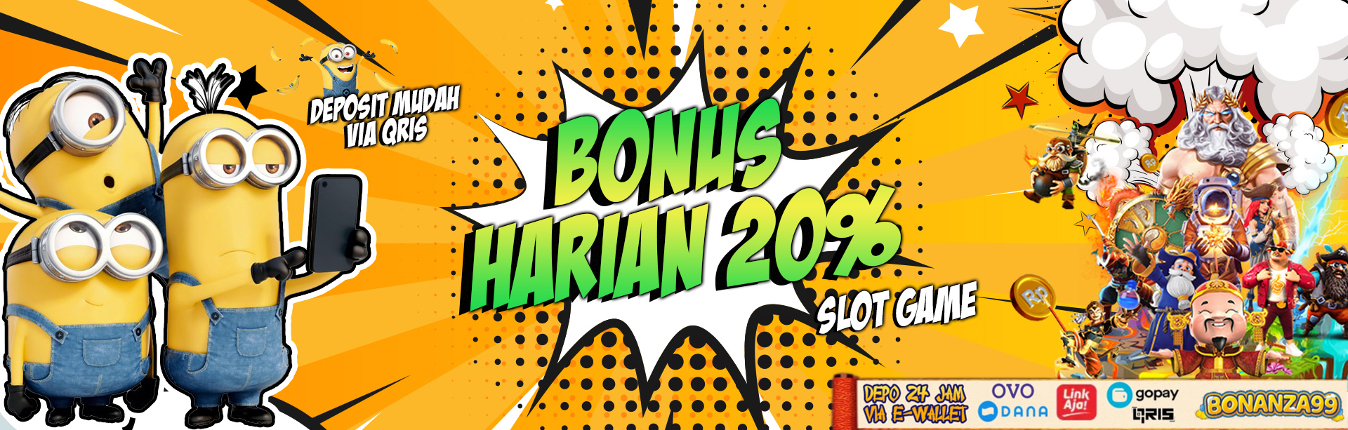 Bonus Deposit Setiap Hari Slot Online 20%