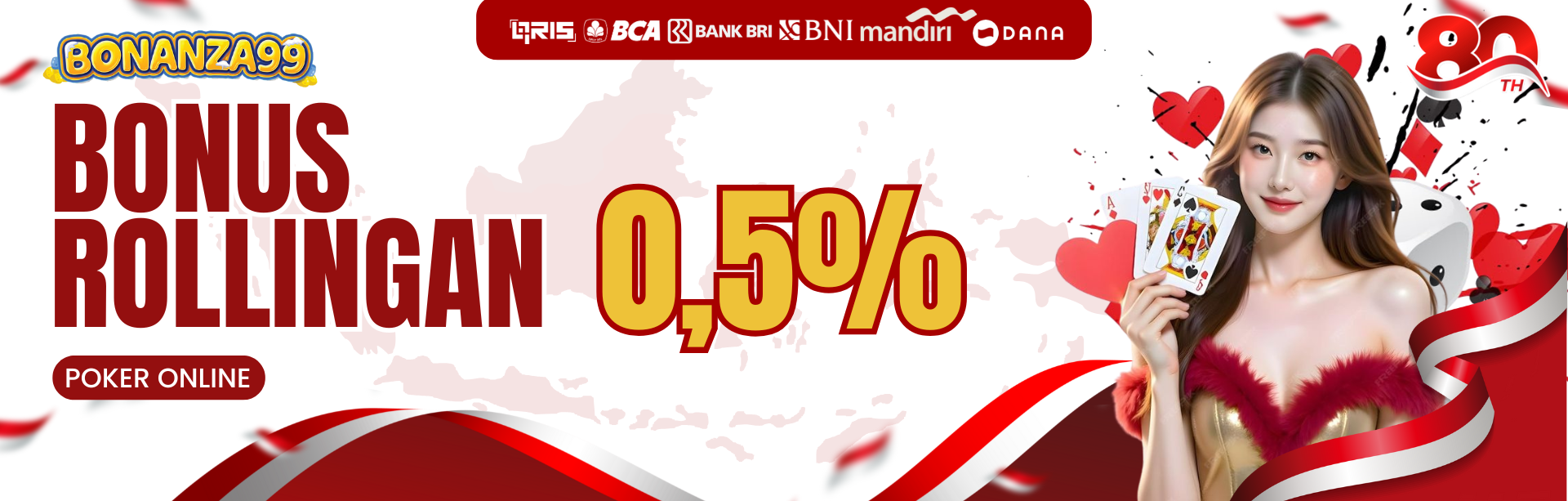 Bonus Rollingan Poker Online 0.5%