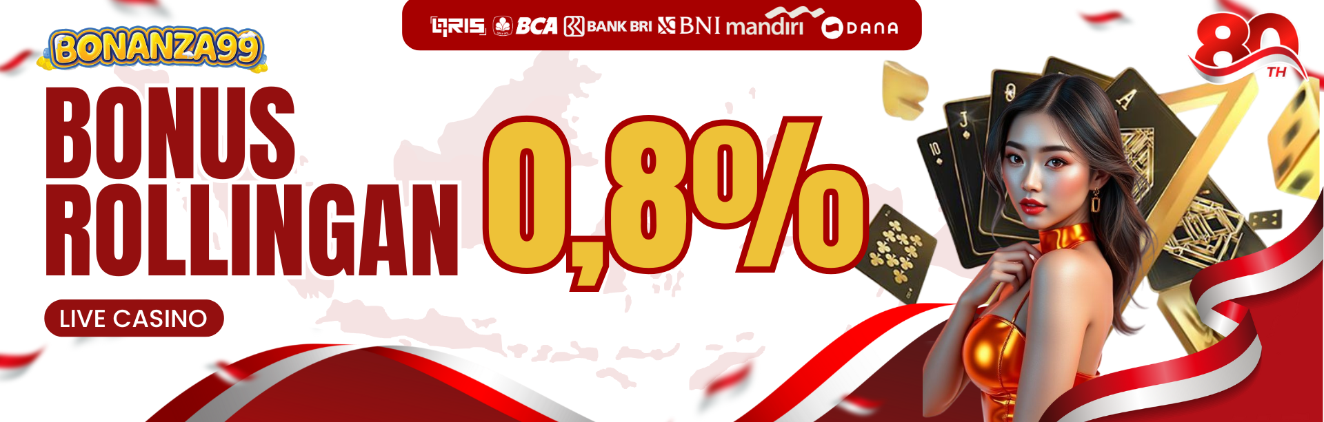 Bonus Rollingan Live Casino 0.8%