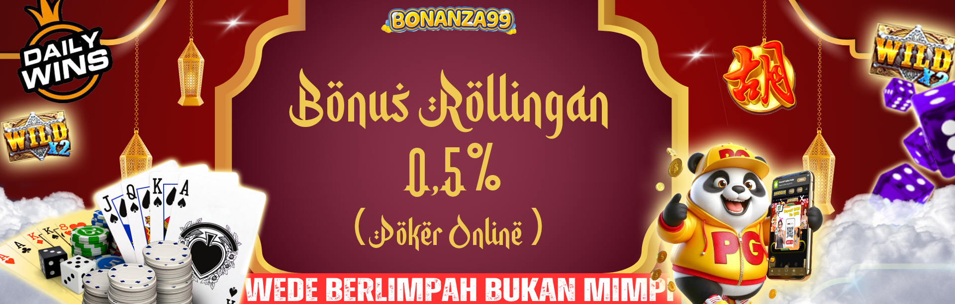 Bonus Rollingan Poker Online 0.5%