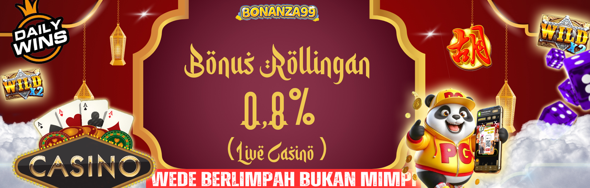 Bonus Rollingan Live Casino 0.8%