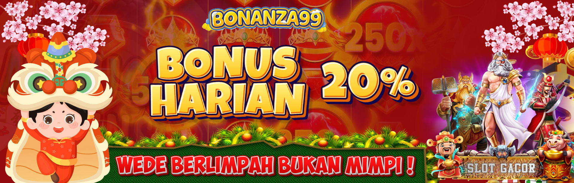 Bonus Deposit Setiap Hari Slot Online 20%