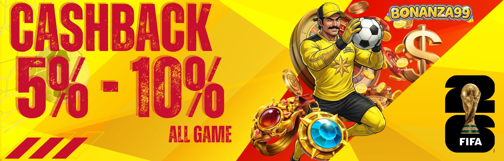 Cashback 5-10% All Game