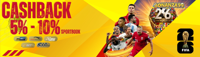 BONUS CASHBACK MINGGUAN 5% - 10% SPORTBOOK